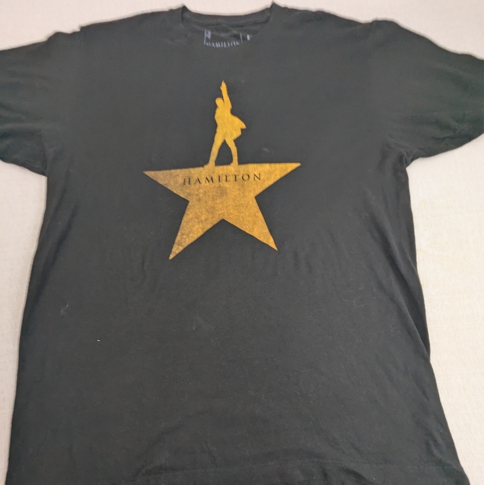 Hamilton the Musical FEATURING Silhouette above Star Logo Large